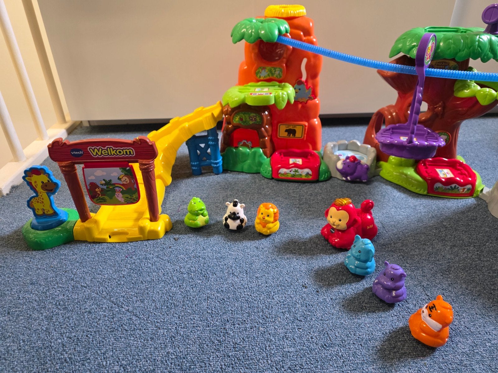VTech Zoef Zoef Dieren Avonturenjungle Speelset, Ophalen, Zo goed als nieuw, Bouwen, Met geluid