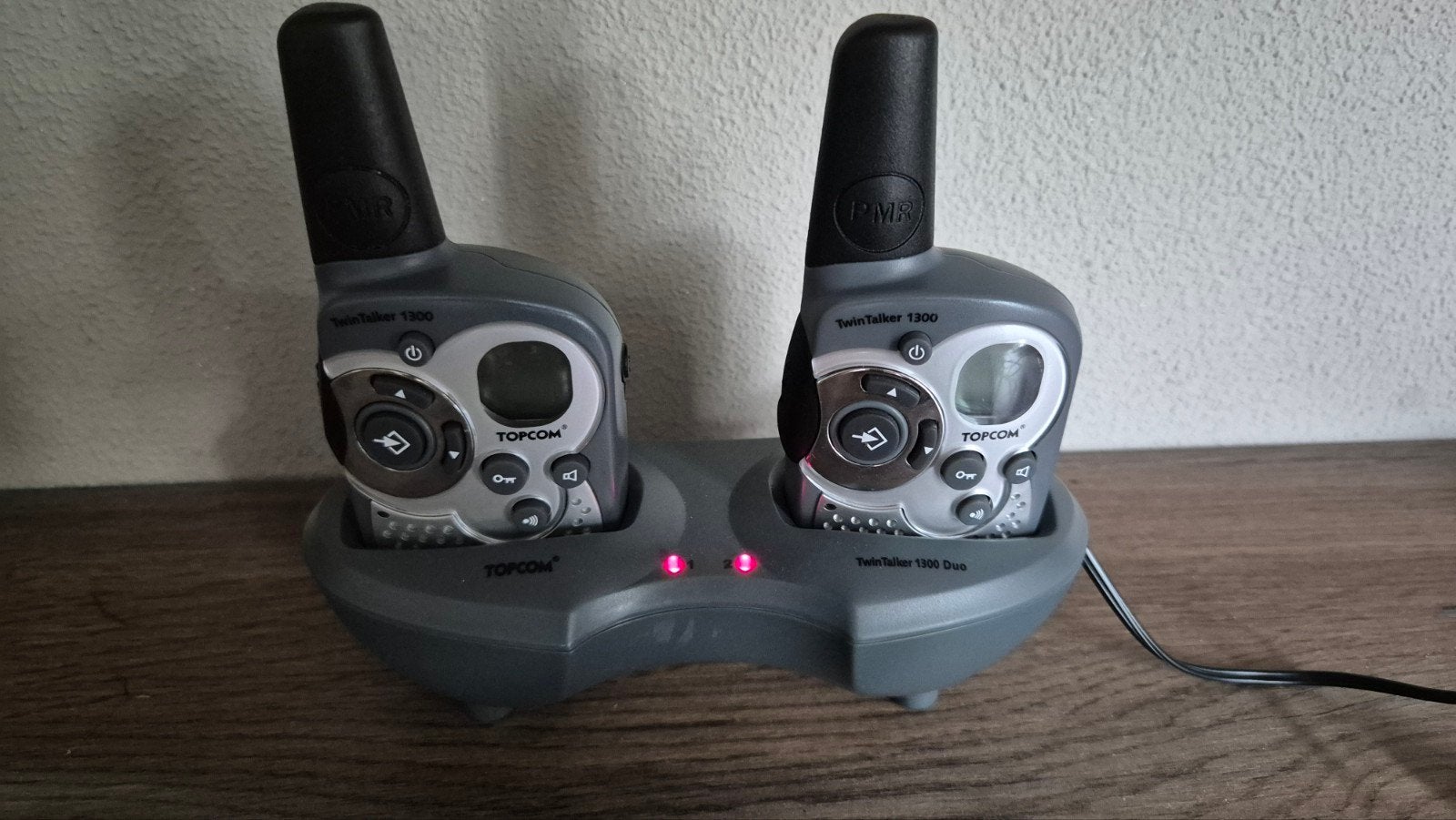 Topcom TwinTalker 1300 portofoons met lader en accu's, Ophalen of Verzenden, Gebruikt, 2 to 5 km, Portofoon of Walkie-talkie