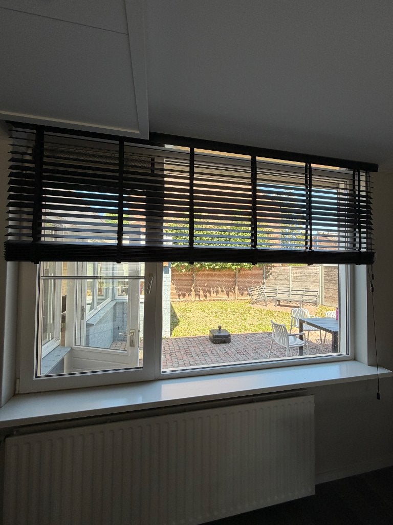 Houten jaloeziën zwart Veneta, Ophalen, Jaloezie, Overige merken, Zwart