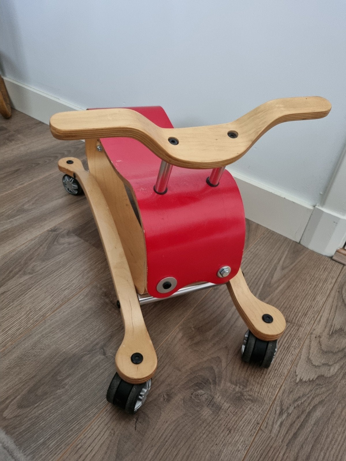 Houten loopvoertuig rood - Bilibo Wankel, Ophalen