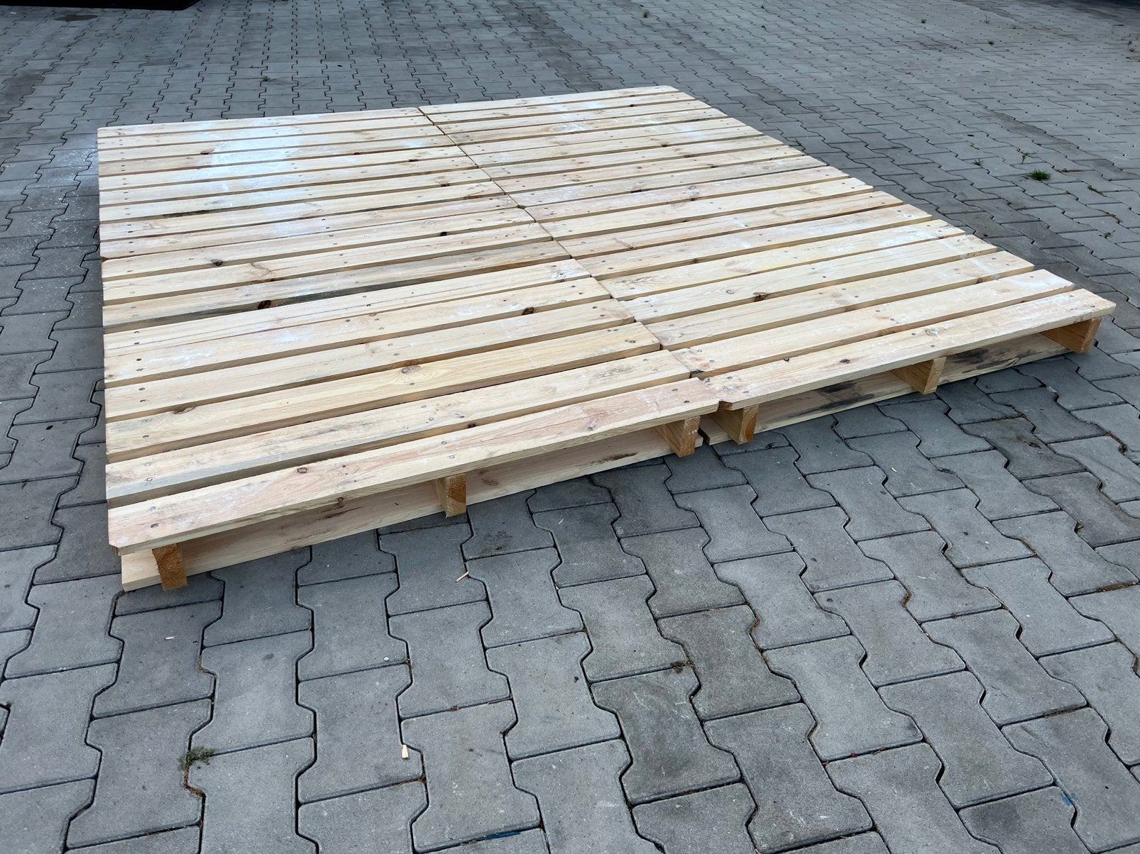 Te koop stevige houten pallets vlonder voortent planken, Ophalen, Zo goed als nieuw, Hout