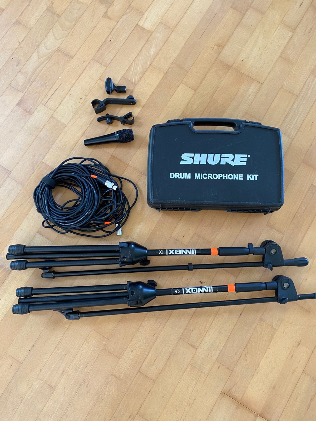 Complete Shure PG6 drum mic set +PGA57 +stands, Ophalen of Verzenden, Zo goed als nieuw, Instrumentmicrofoon