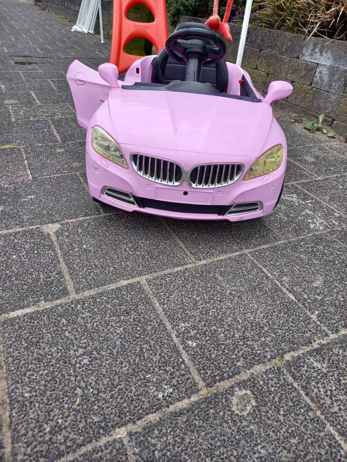 Roze elektrische kinderauto met afstandsbediening, Ophalen, Gebruikt