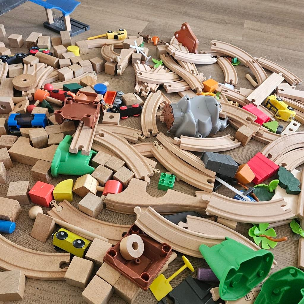 Grote set houten speelblokken (oa Playtive ), Kinderen en Baby's, Speelgoed | Houten speelgoed, Ophalen of Verzenden, Gebruikt