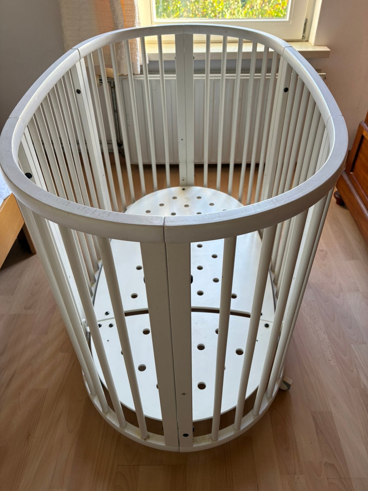 Stokke Sleepi wieg en ledikant, zgan wit met toebehoren, Ophalen, Gebruikt, Wieg