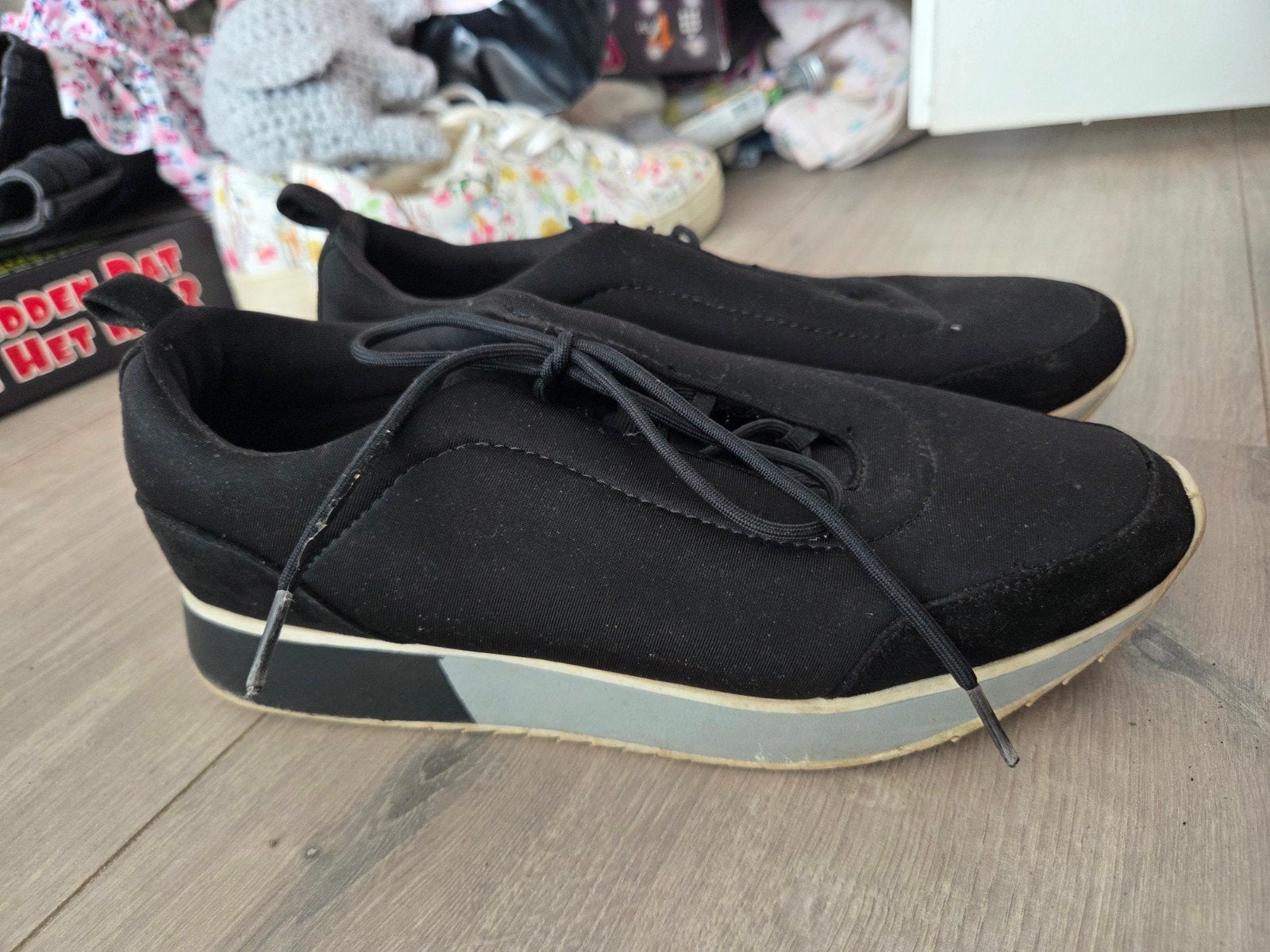 Leuke Bershka schoenen maat 39, Zwart, Sneakers of Gympen, Gedragen, Bershka