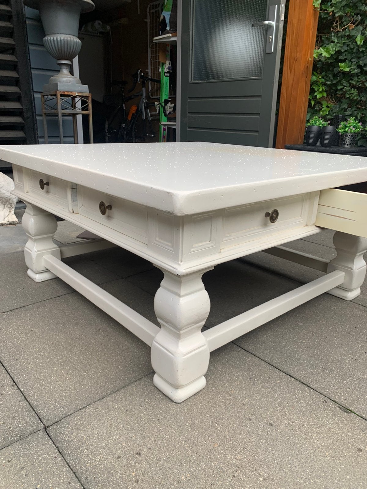 Eiken houten tafel, Ophalen, Gebruikt, 50 tot 100 cm, Eikenhout