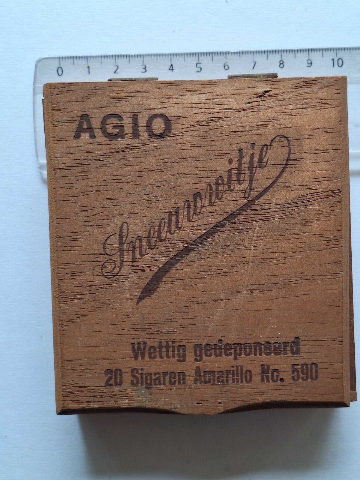 Sigarendoosje AGIO, Verzamelen, Rookartikelen, Aanstekers en Luciferdoosjes, Ophalen of Verzenden, Sigarenbandjes