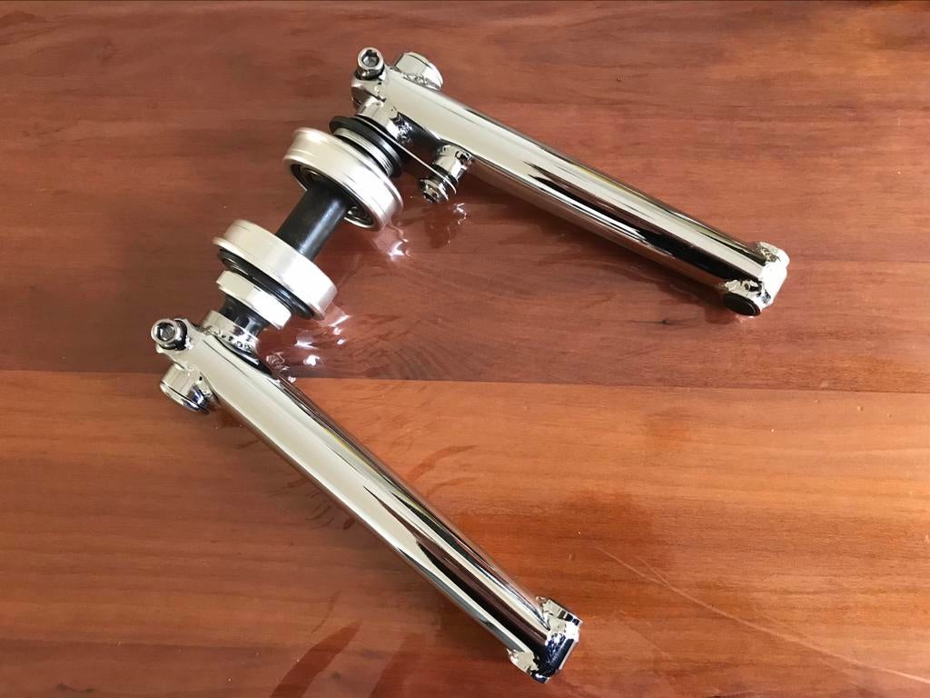 Arix mid school BMX chrome crankstel cranks crank set NOS 99, 20 tot 24 inch, Nieuw, Ophalen of Verzenden, Arix GT Mongoose Haro S&M Standard 2 Hip Hoffman
