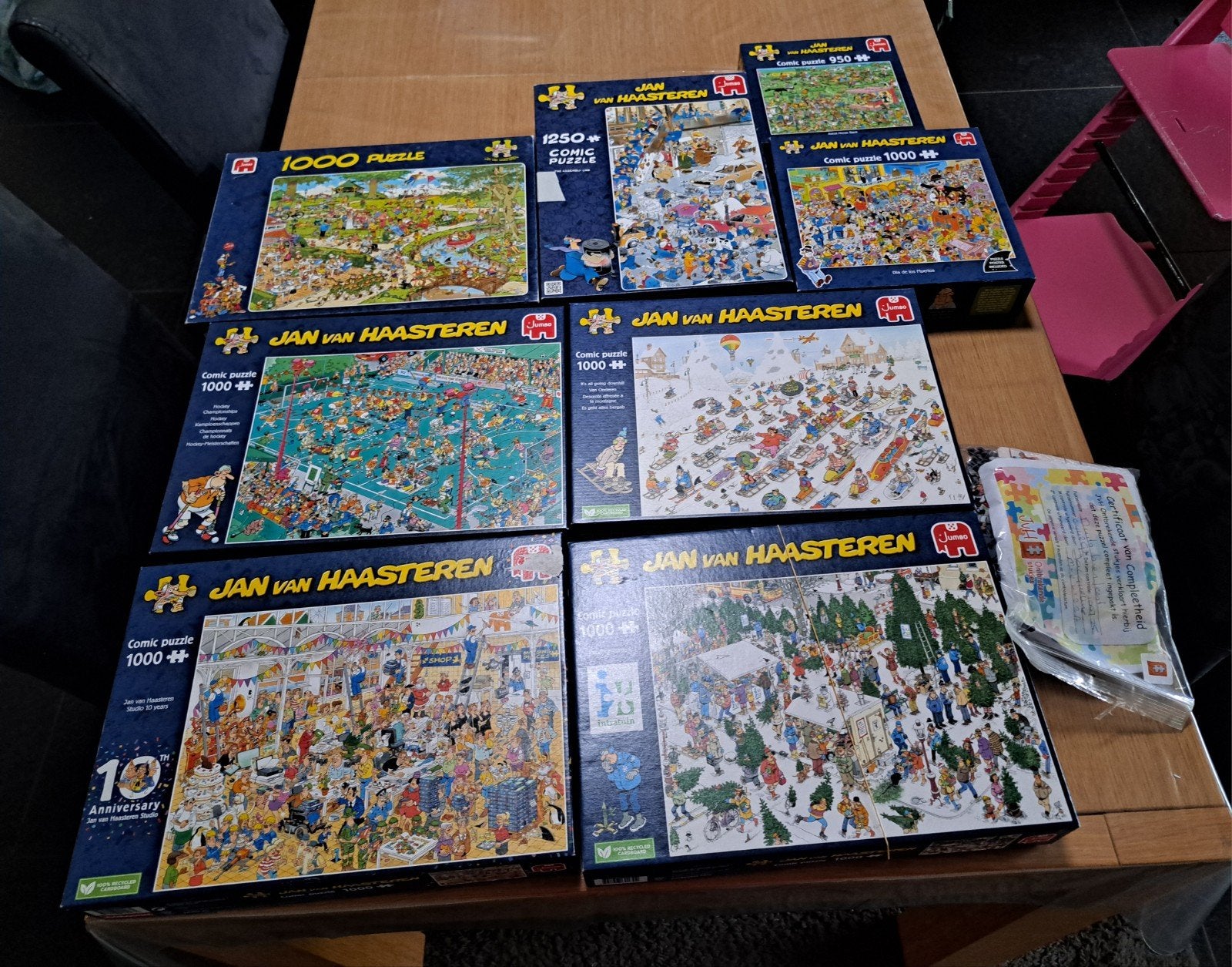 Jan van Haasteren puzzels, Hobby en Vrije tijd, Denksport en Puzzels, Ophalen, 500 t/m 1500 stukjes, Zo goed als nieuw
