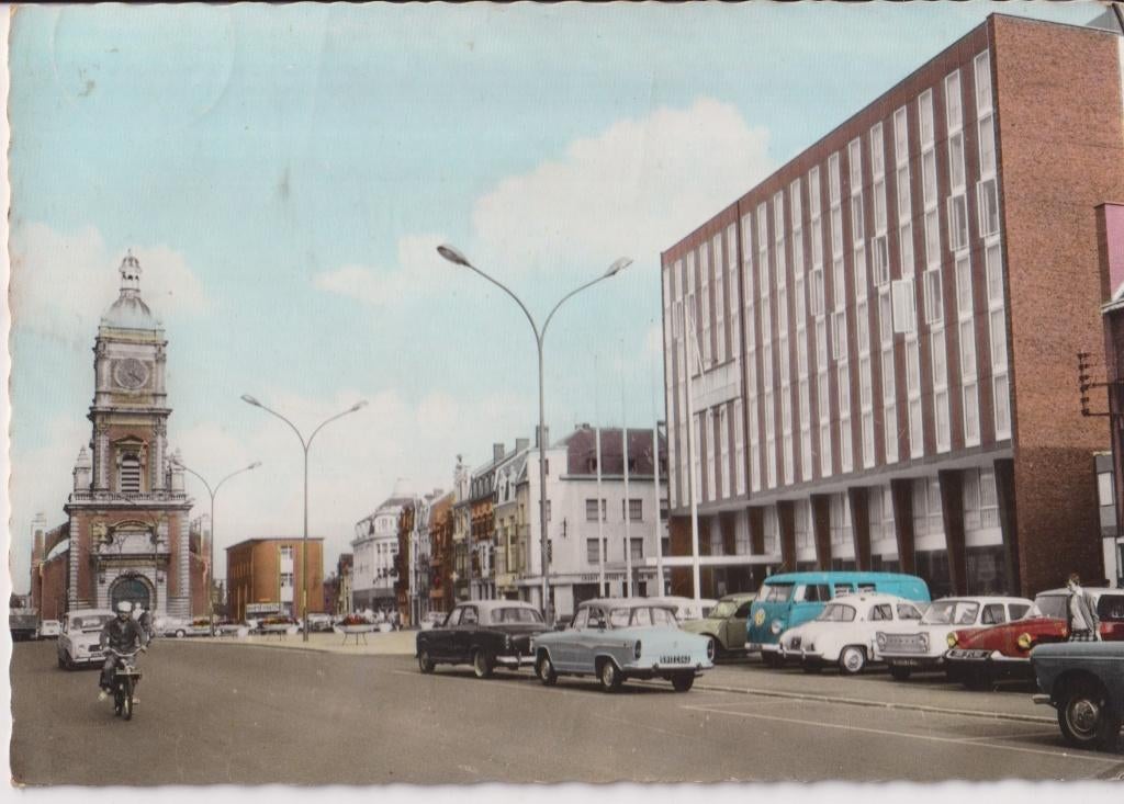 Frankrijk, Lens auto's Simca 1000, Citroen DS, Peugeot 403, Verzamelen, Ansichtkaarten | Buitenland, Gelopen, Frankrijk, 1960 tot 1980