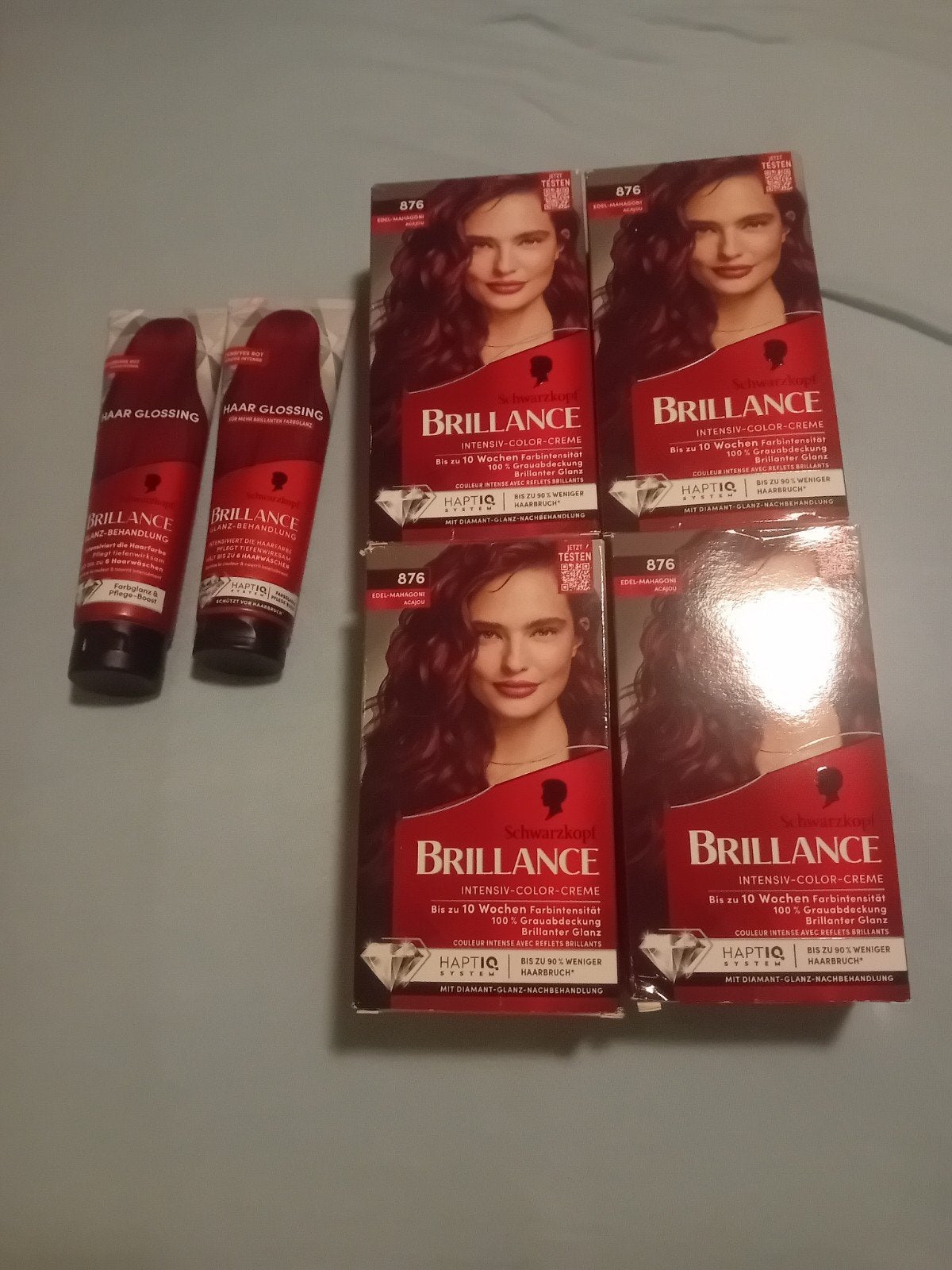 4x Schwarzkopf Brillance Intensiv-Color-Creme 876, Ophalen of Verzenden, Nieuw, Haarverzorger of -hersteller
