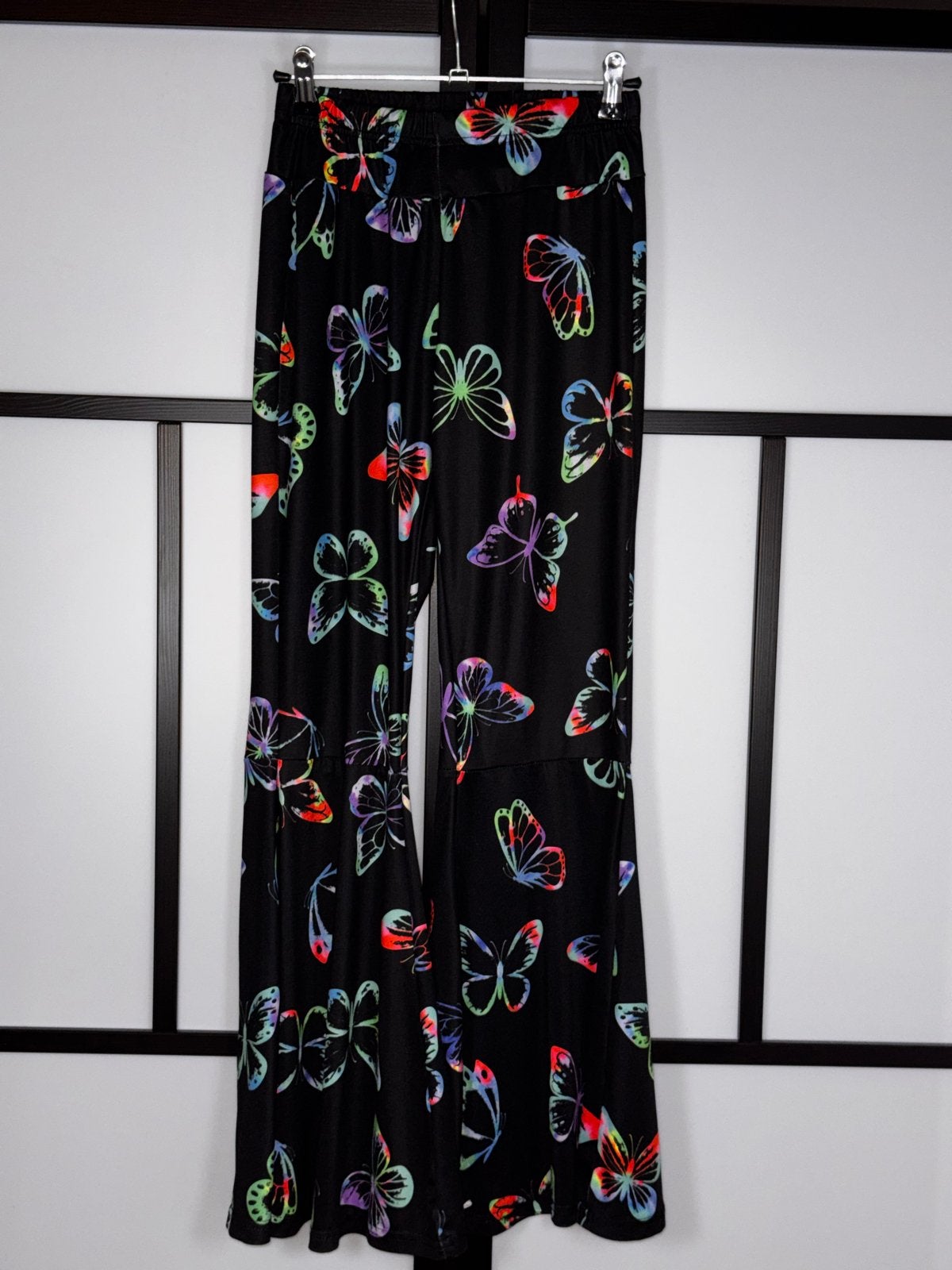 Vrolijke wijde pijpen broek met vlinders - Maat 36, Overige kleuren, Ophalen of Verzenden, Zo goed als nieuw, Maat 36 (S)
