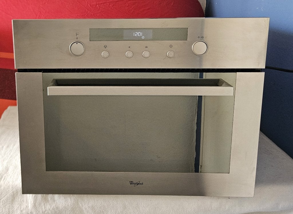Inbouw combimagnetron van Whirlpool AMW523 IX en AMW5023 IX, Ophalen, Combimagnetron, Crisp, Gebruikt