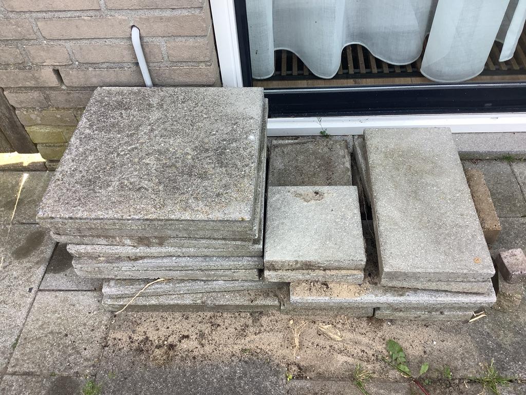 Gratis stoeptegels, Ophalen, Gebruikt, Beton, Overige typen