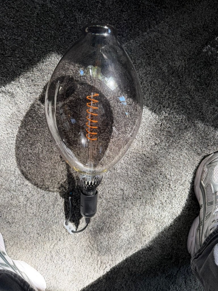 XXL Decoratieve LED Filamentlamp, Gebruikt, Oranje, 35 cm, Sfeerlamp