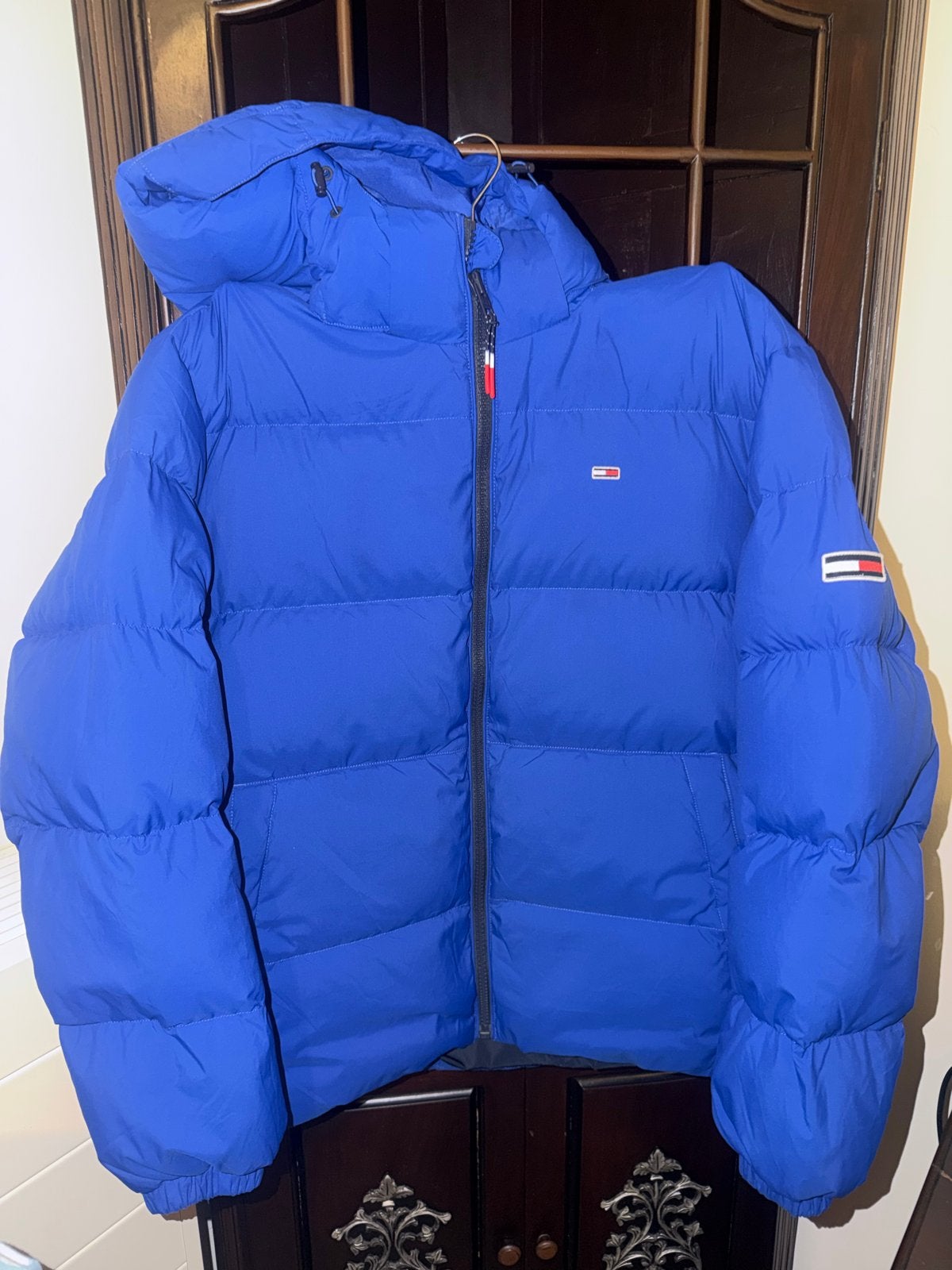 Tommy Jeans Puffer Jacket - Blauw (Maat L), Ophalen of Verzenden, Zo goed als nieuw, Blauw