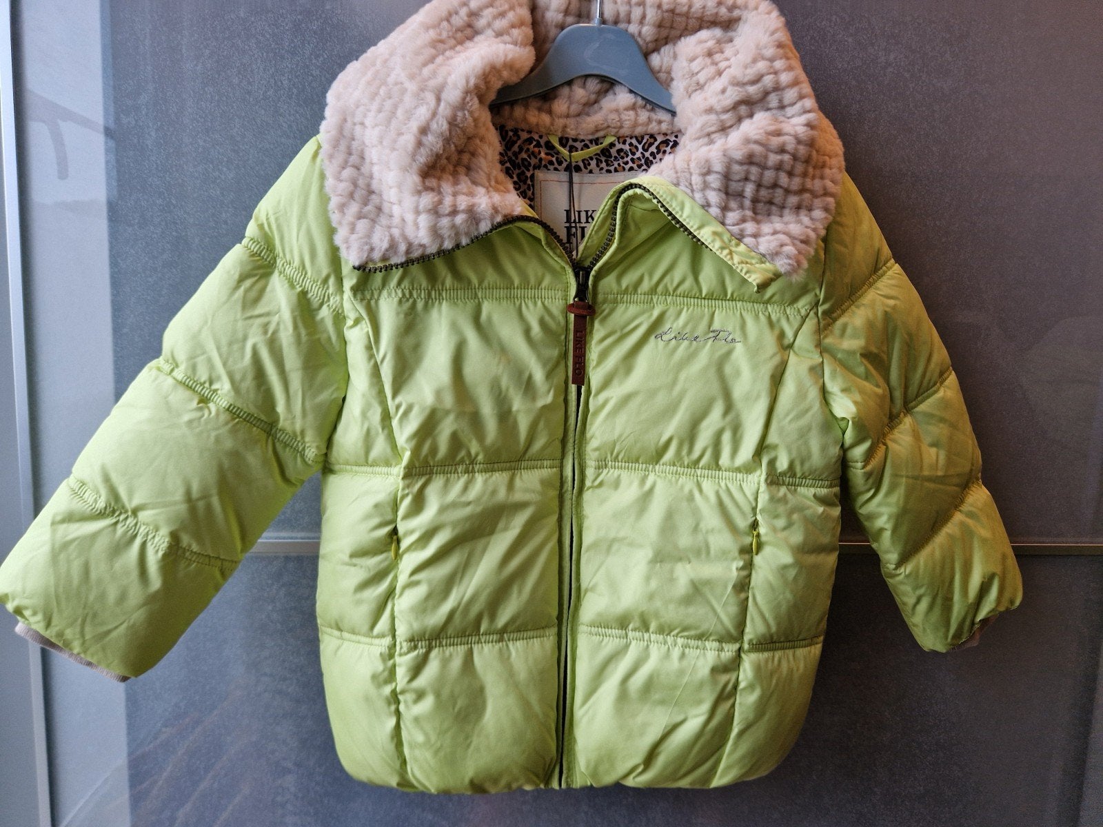NIEUW LIKE FLO Meisjes Winterjas Limegroen Maat 122/128, Kinderen en Baby's, Meisje, Nieuw, Ophalen of Verzenden, Like flo
