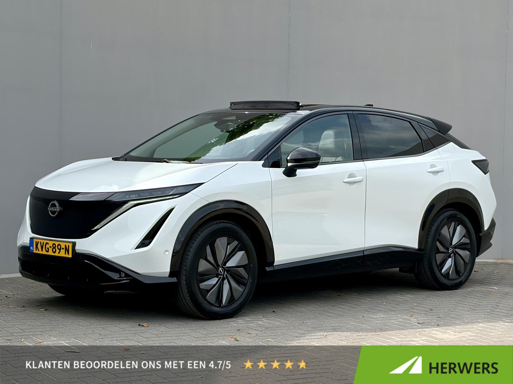 Nissan Ariya e-4ORCE Evolve 91 kWh 4WD / 306 PK / Leder / 1., Auto's, Automaat, Gebruikt, Wit, Vierwielaandrijving