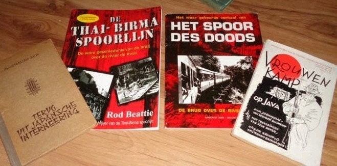 Set oorlog wo2 jappenkamp Birma spoorlijn azie set 13 euro, Verzenden, Overige soorten, Nederland, Boek of Tijdschrift