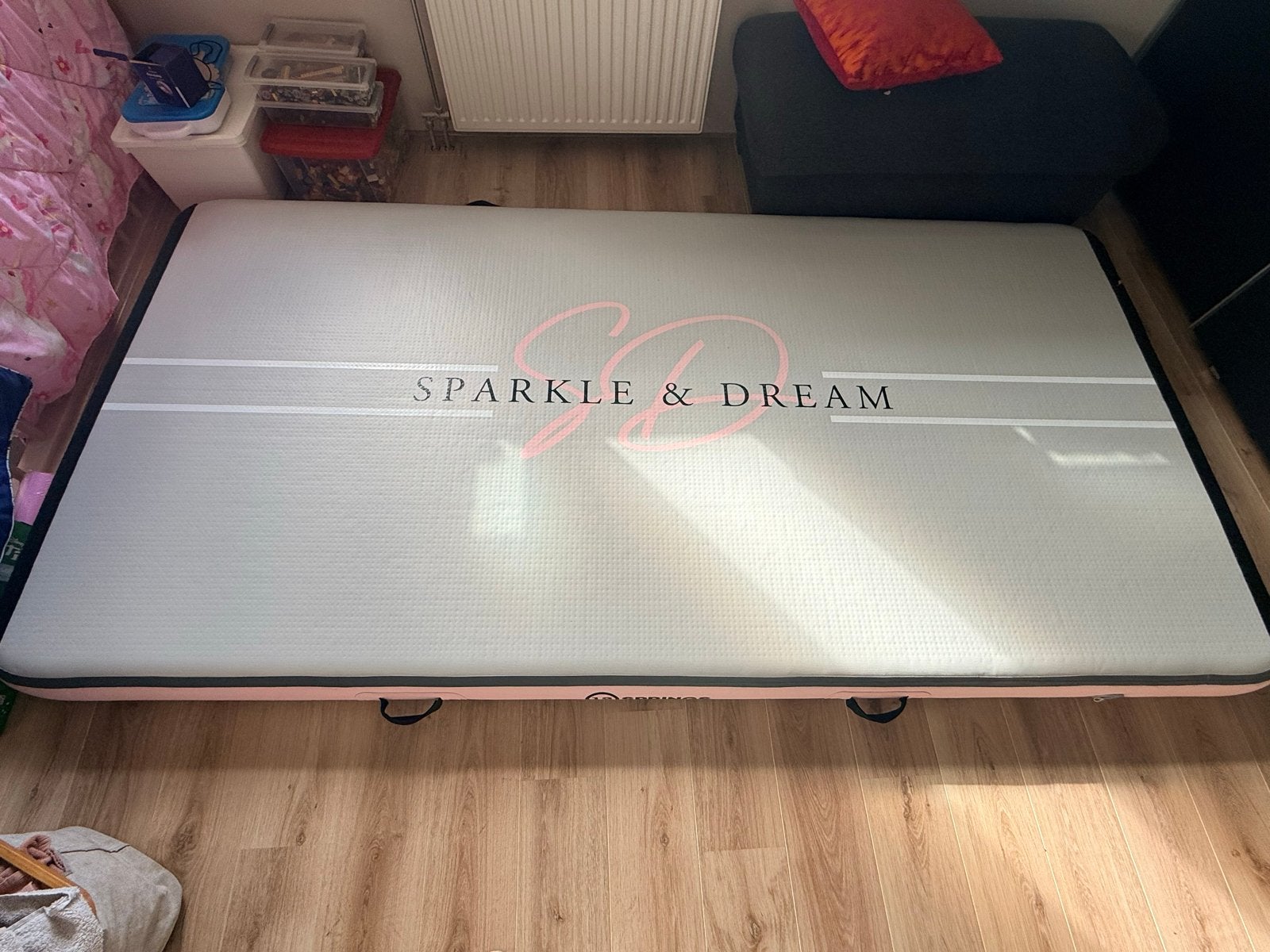 12 Springs Sparkle & Dream Airtrack Groot 3mx1,5m 15cm dik, Ophalen of Verzenden, Zo goed als nieuw
