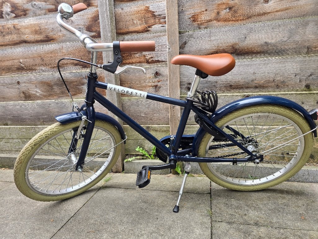 Veloretti junior blue yonder, Fietsen en Brommers, Ophalen, Gebruikt, Veloretti, Terugtraprem