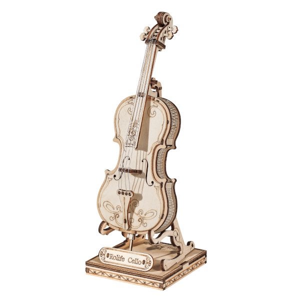 Robotime Cello TG411, Hobby en Vrije tijd, Knutselen, ROKR, Gebouwen, Nieuw, Meerkleurig