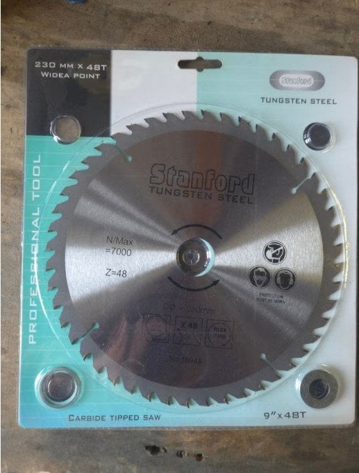 Zaagbladen 230 mm widia 48 tands per 5 stuks., Nieuw, Ophalen of Verzenden, 30 tot 70 mm, Lintzaag