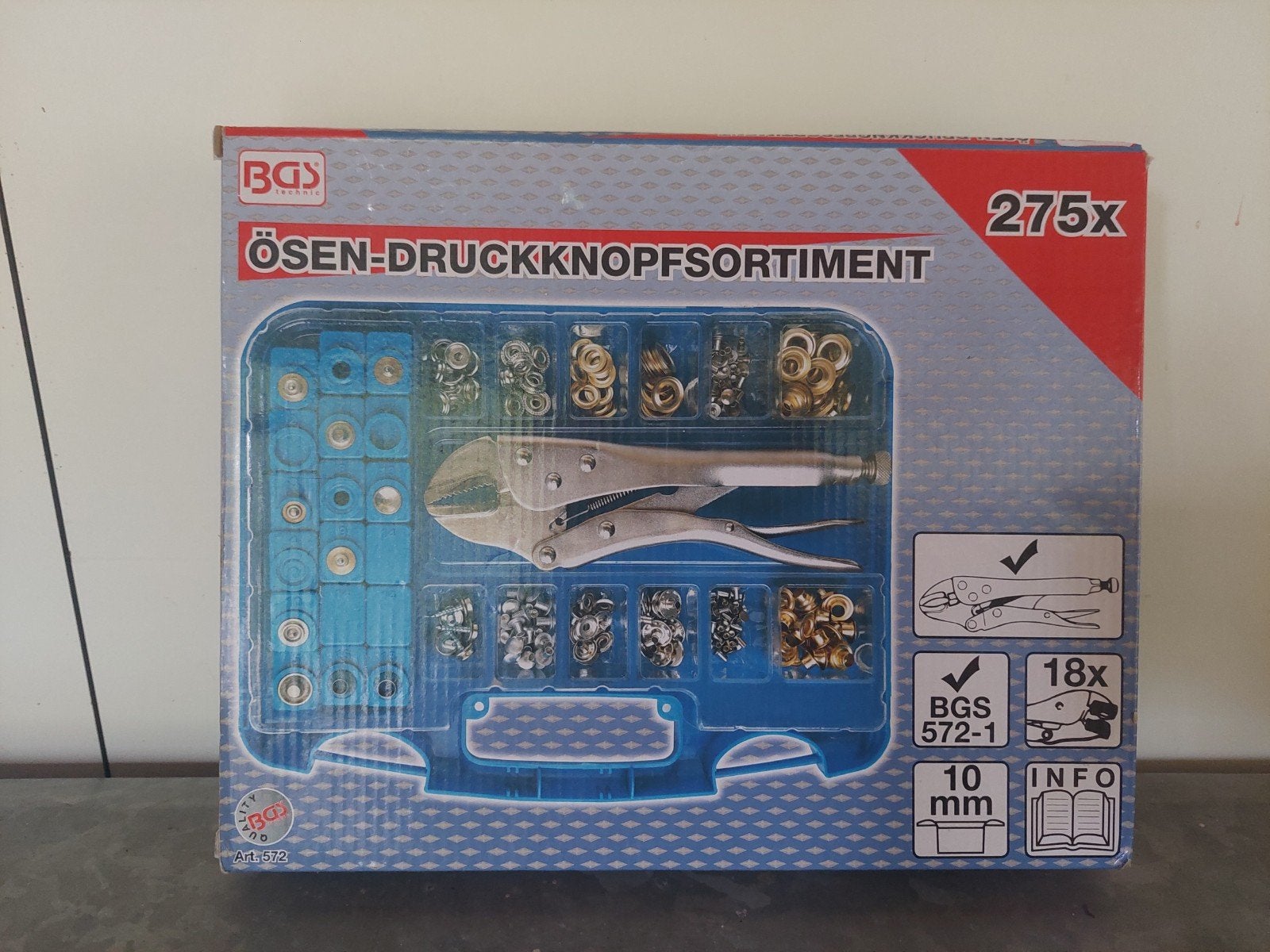 BGS 572 Drukknopen & Oogjes Set 275-delig + Tang - Nieuw in, Ophalen of Verzenden, Nieuw, Overige typen, Overige merken