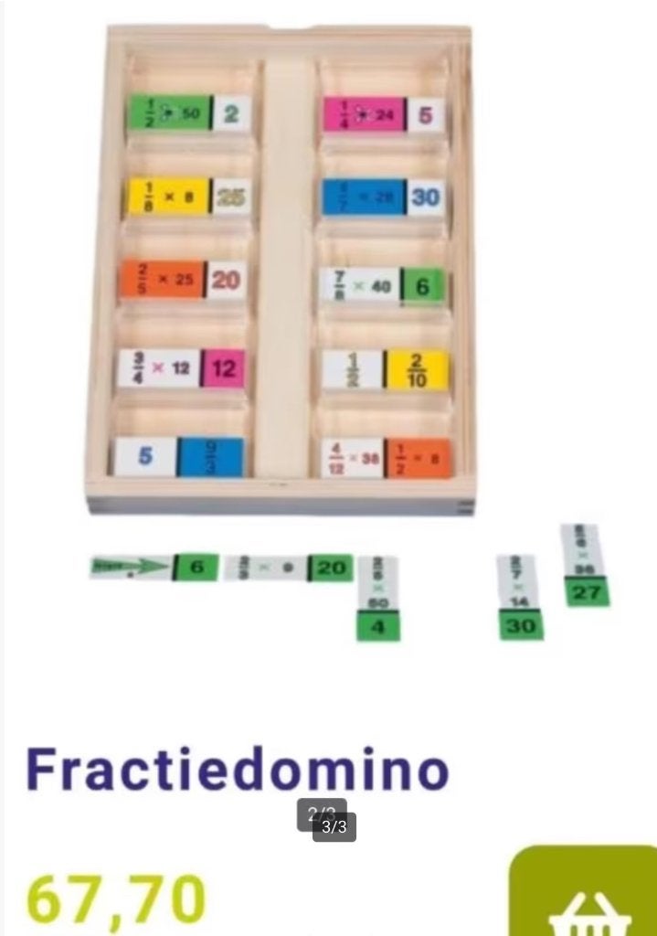Jegro Fraction Domino/Breukdomino–lesmateriaal- nieuw, Ophalen of Verzenden, Nieuw, Puzzelen