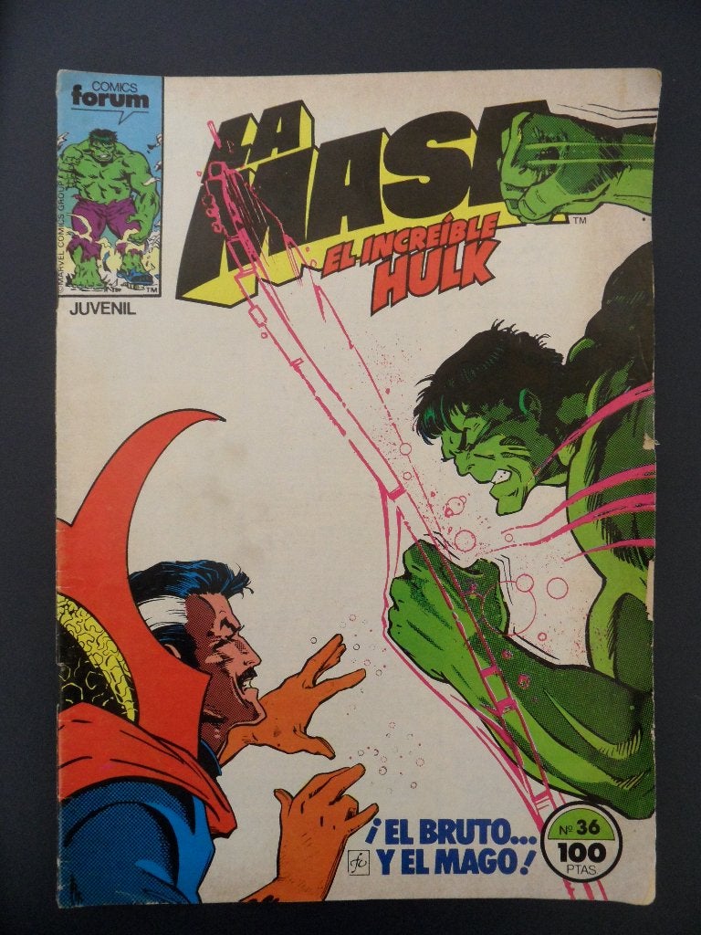 Spaanse uitgave De Hulk. La Mask. El Increible Hulk., Boeken, Eén stripboek, Ophalen of Verzenden, Gelezen