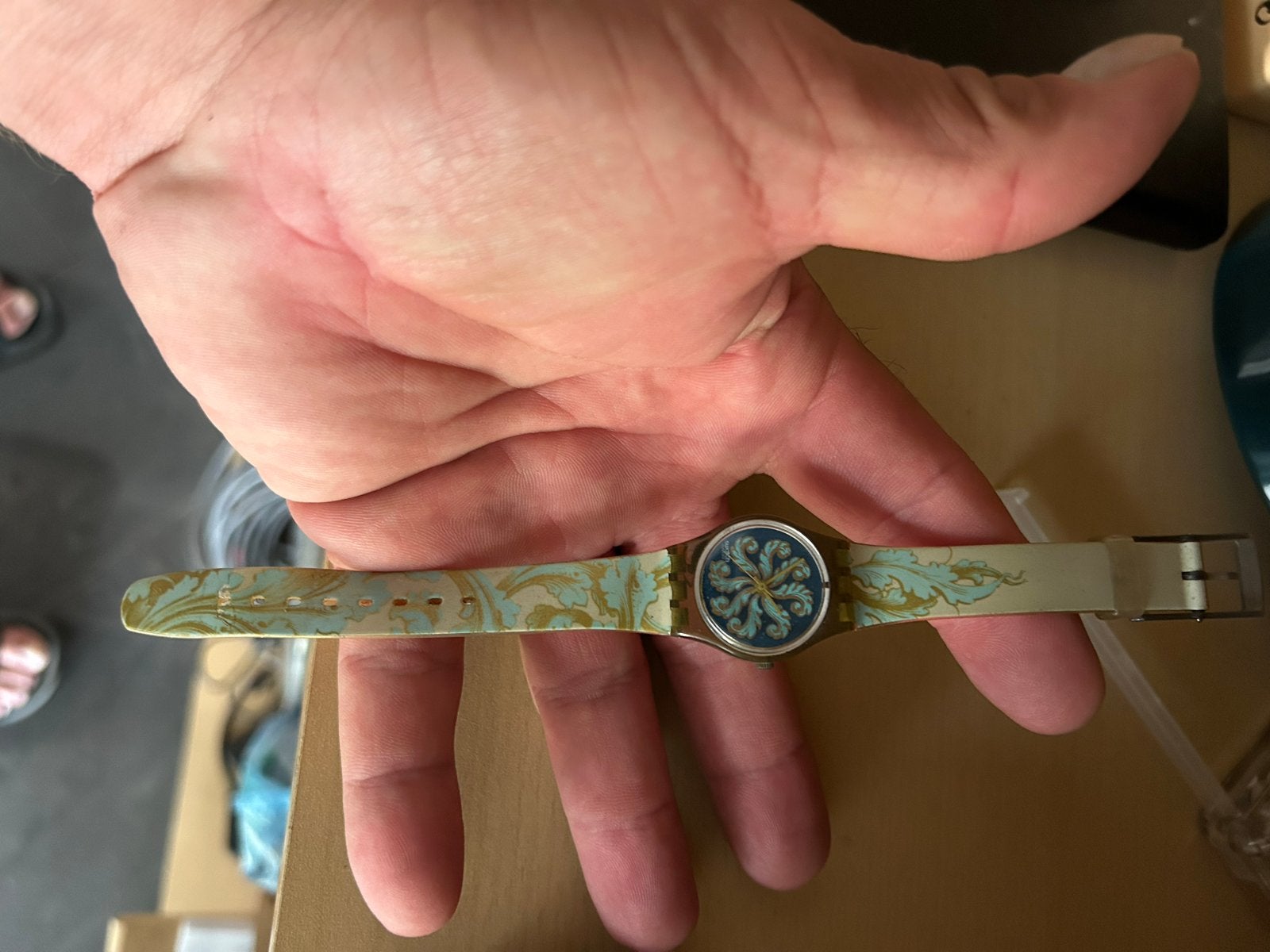 Swatch Horloge met Uniek Patroon, Kunststof, Gebruikt, Polshorloge, Swatch