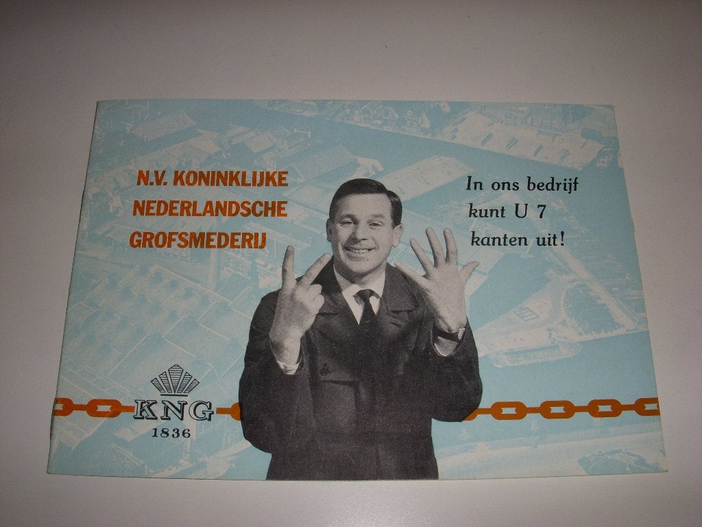 Promotiefolder Koninklijke Nederlandsche Grofsmederij Leiden, Folder, Ophalen of Verzenden, Zo goed als nieuw, N.V Nederlandsche Grofsmederij Leiden