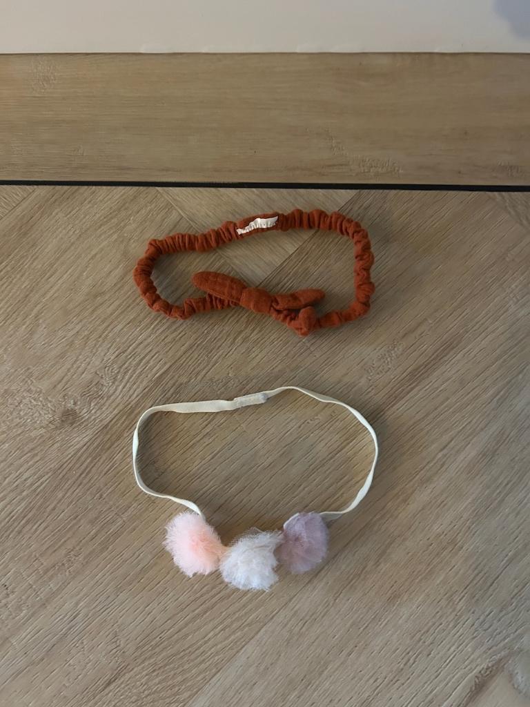 Z.g.a.n. 2 x haarband van Jollein & Souza, roze rood, Kinderen en Baby's, Ophalen of Verzenden, Zo goed als nieuw, Souza!