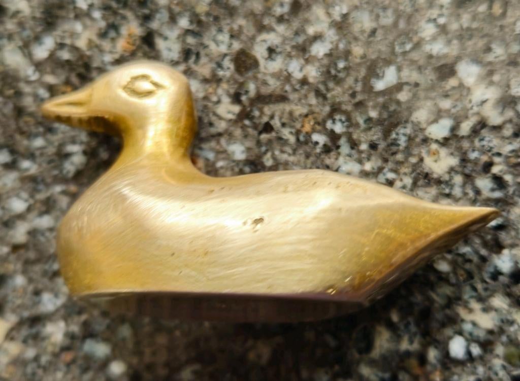 Bronsbeeldje Eend, Ophalen of Verzenden, Brons