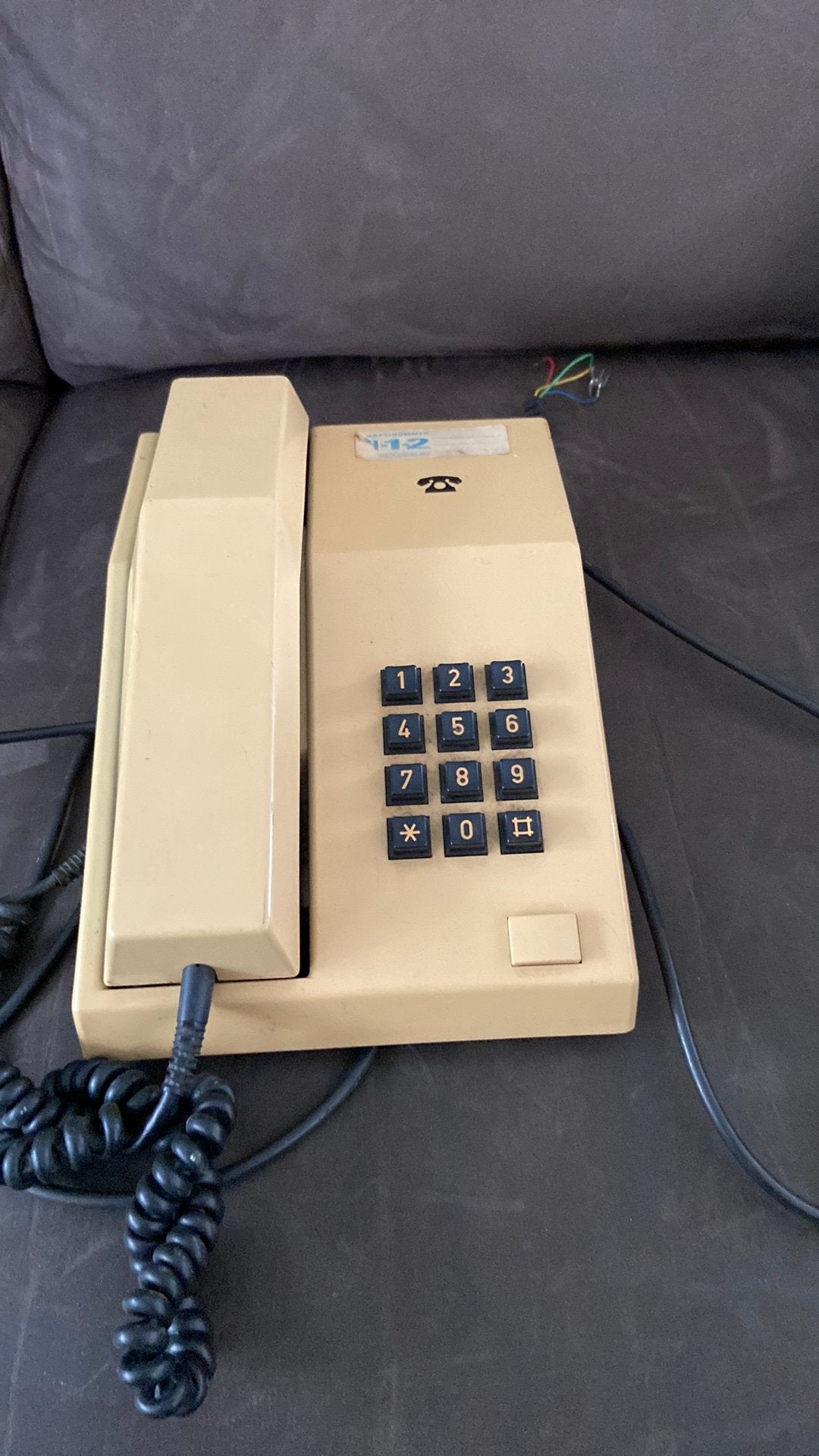 Vintage telefoon druktoets, Telecommunicatie, Vaste telefoons | Niet Draadloos, Ophalen of Verzenden, Gebruikt
