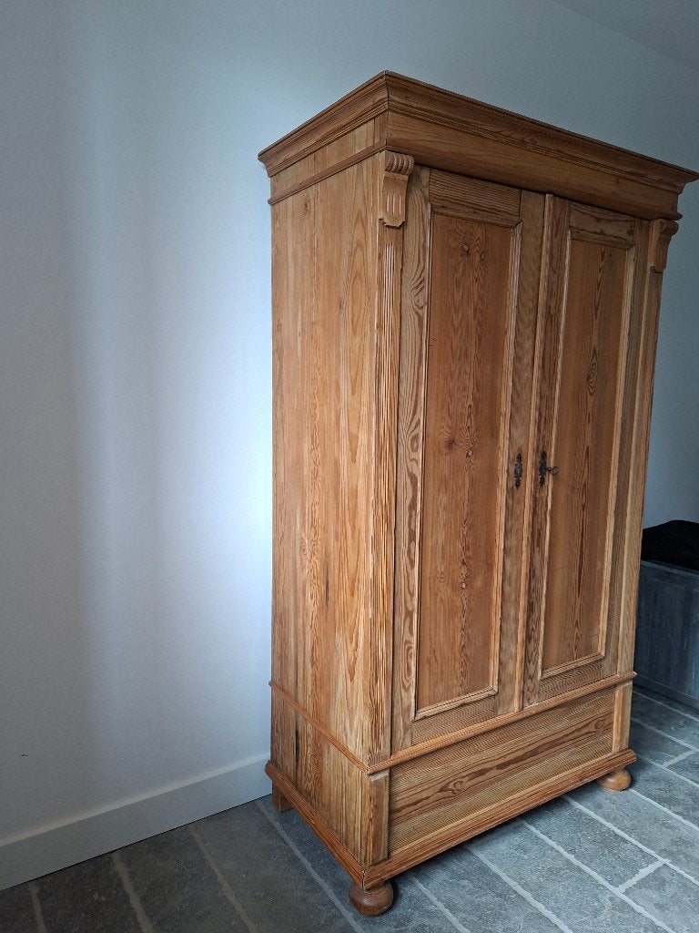 Kast Grenen 185x107x59, Ophalen, Gebruikt, Antiek,  Brocant, Landelijk