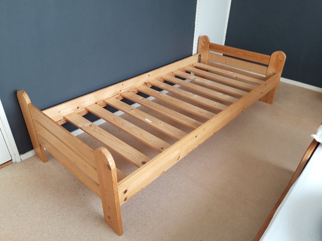 Eenpersoonsbed 90cmx200cm, Ophalen, Gebruikt, 180 cm of meer, 85 tot 100 cm