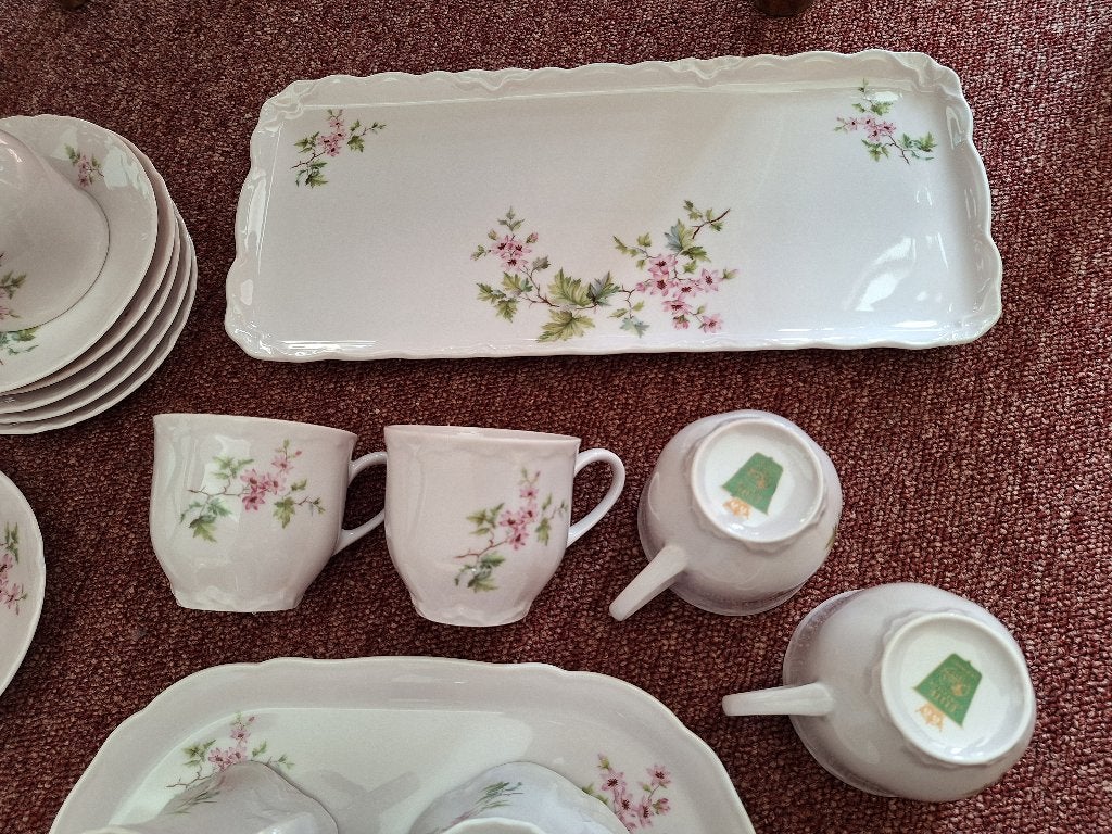 Hutschenreuther koffie servies roze, Antiek en Kunst, Ophalen of Verzenden