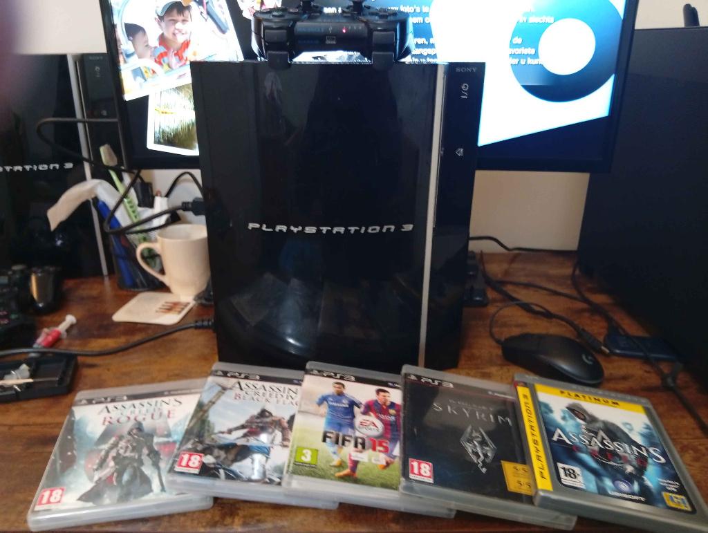 Ps3 Playstation 3 80GB, Spelcomputers en Games, Spelcomputers | Sony PlayStation 3, Met games, Phat, Refurbished, Met 1 controller