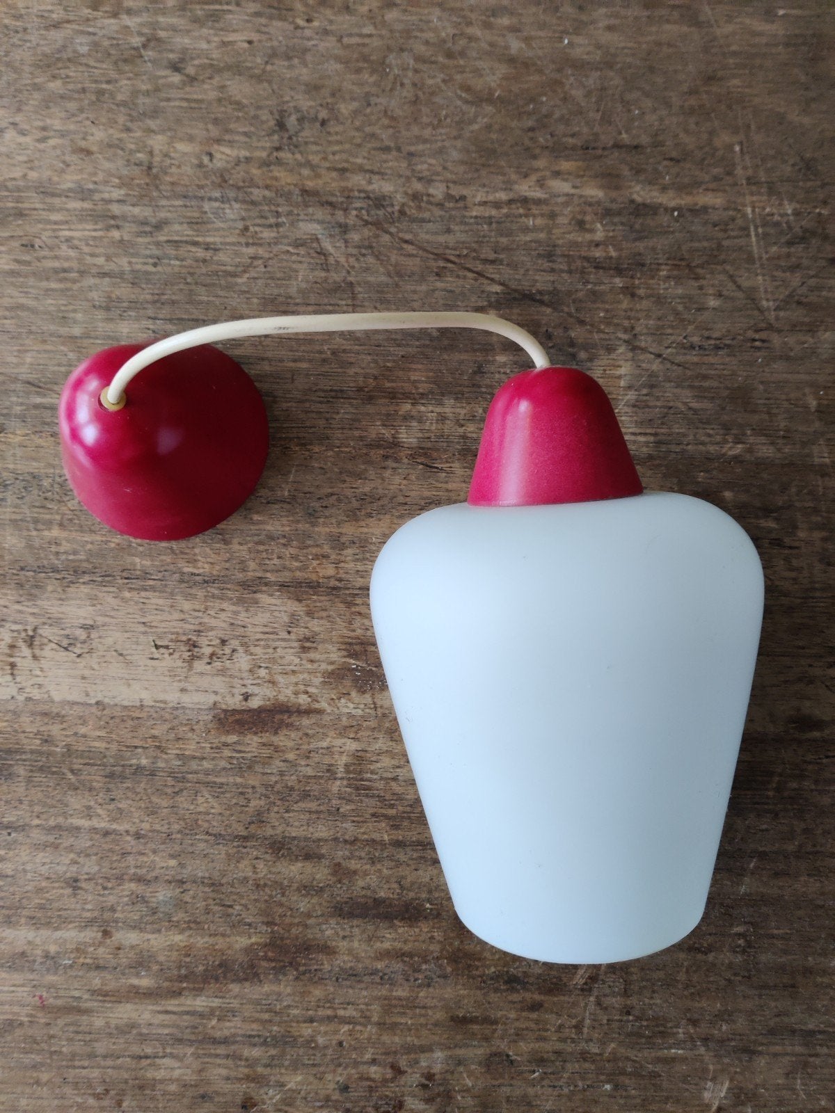 hanglamp jaren 50/ 60., Ophalen, Gebruikt, Glas