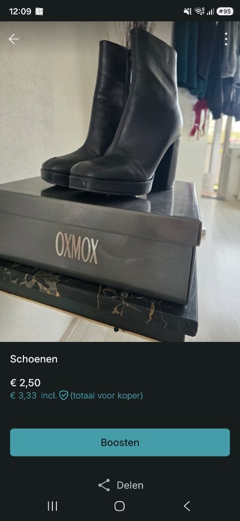 Laarsjes, Verzenden, Zwart, Onbekend, Zo goed als nieuw