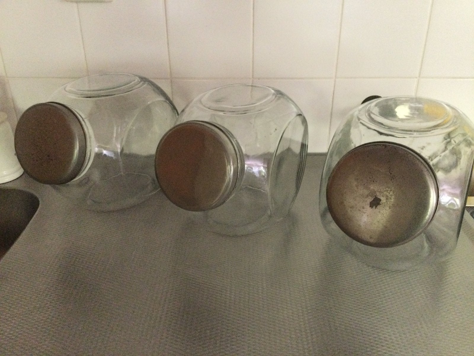 3 Oude snoeppotten / voorraad potten, Antiek en Kunst, Antiek | Keukenbenodigdheden, Ophalen of Verzenden