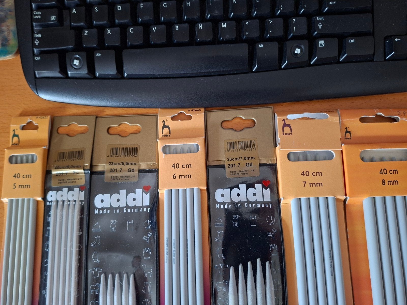 5 breinaalden zonder knop, Naald, Addi en Pony, Nieuw, Ophalen of Verzenden
