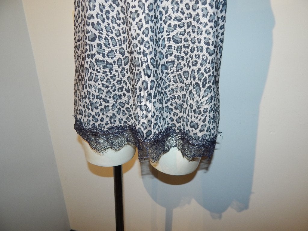 Rosemunde stretch top jaguar print afwerking kant 40, Maat 38/40 (M), Zo goed als nieuw, Rosemunde, Zonder mouw