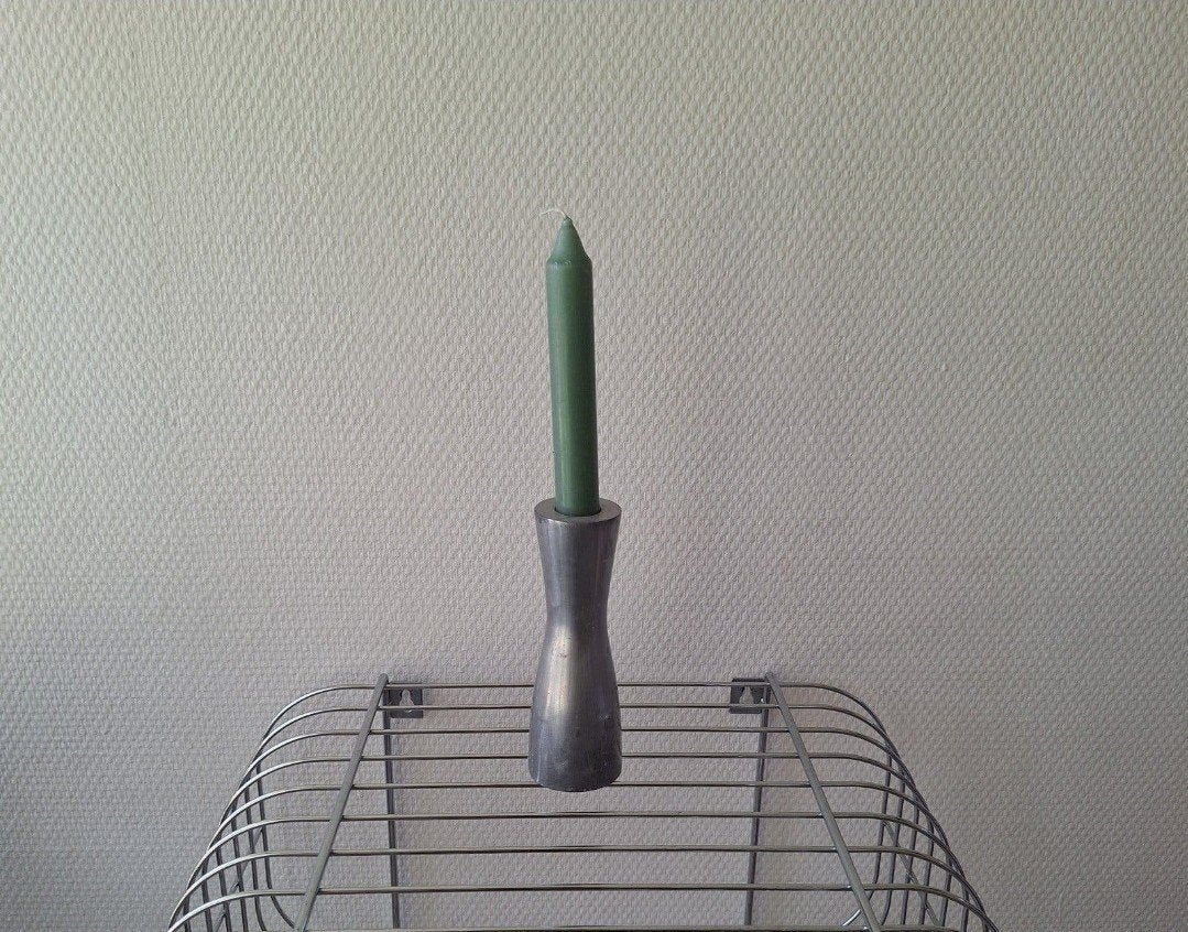 Vintage Ikea Gota kandelaar Erika Pekkari zilver metaal, Huis en Inrichting, Woonaccessoires | Kandelaars en Kaarsen, Gebruikt