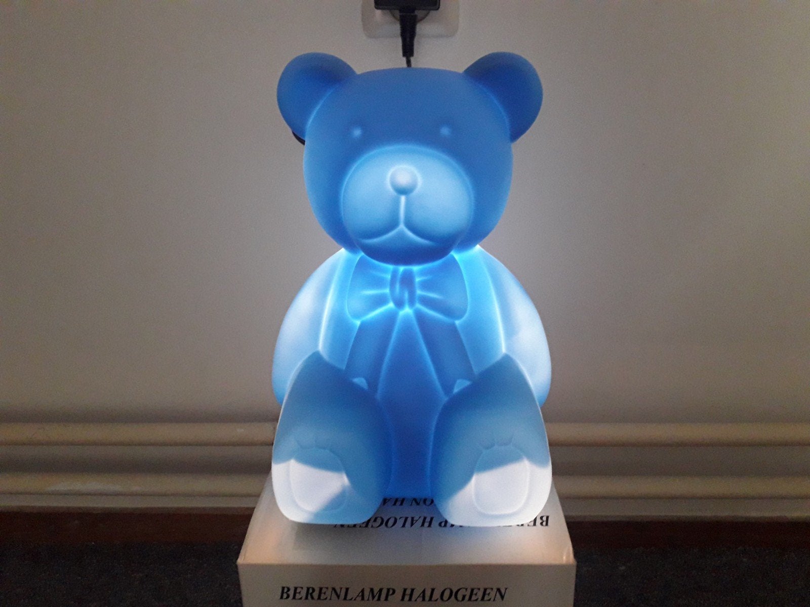 Gummy berenlamp, Blauw, Kunststof, Kinderlamp, Ophalen of Verzenden