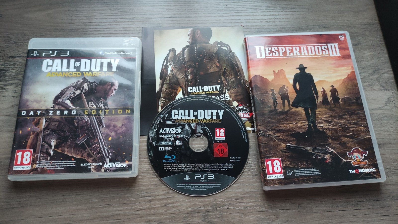 Call of Duty advanced warfare ps3 en gratis desperados 3 pc, 3 spelers of meer, Ophalen of Verzenden, Zo goed als nieuw, Vanaf 3 jaar