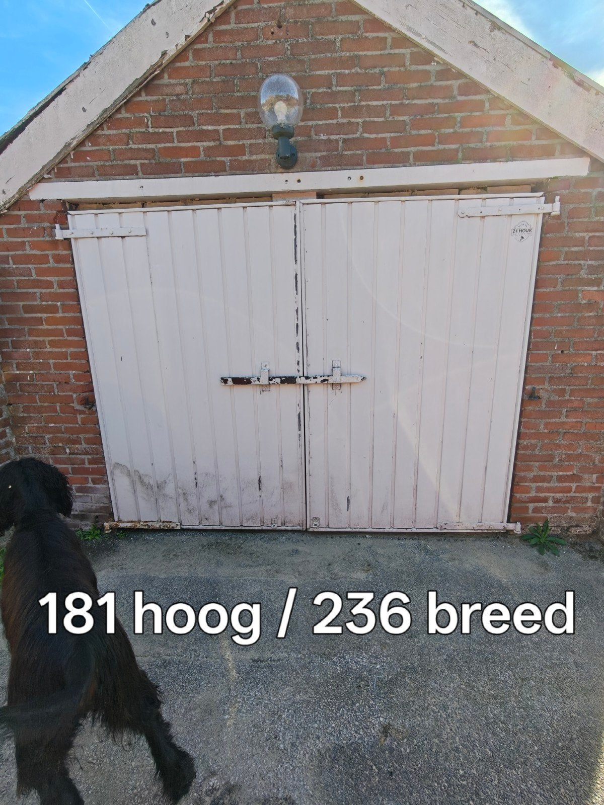 Garagedeuren - 181 cm hoog / 236 cm breed, Ophalen, Gebruikt, 120 cm of meer, Minder dan 200 cm
