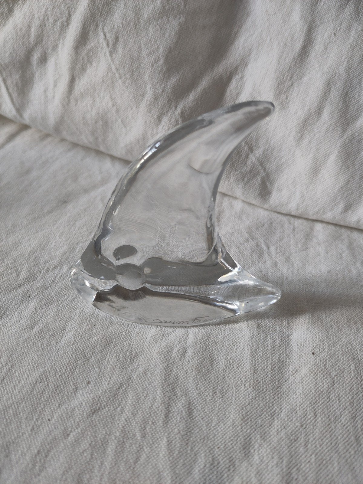 Glazen haaienvin sculptuur - Daum france, Antiek en Kunst, Ophalen of Verzenden